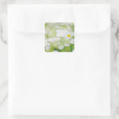 Daisy Daisies Blume Floral Summer Wedding Quadratischer Aufkleber (Tasche)