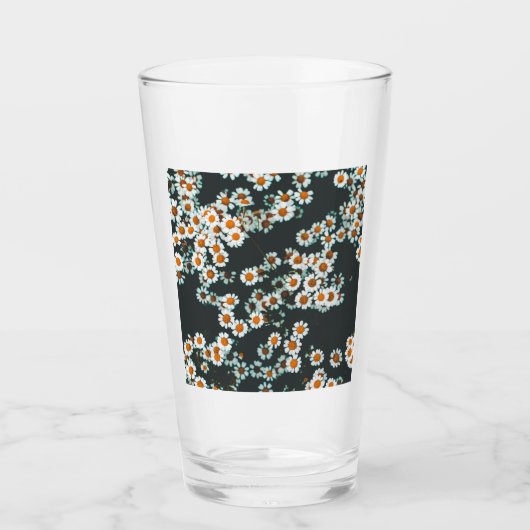 Daisy Daisies Floral Glas (Vorderseite)