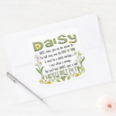 Daisy, Daisy geben Sie mir die Antwort Quadratischer Aufkleber (Umschlag)