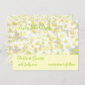 Daisy Daisy Save the Date Ankündigungspostkarte (Vorne/Hinten)