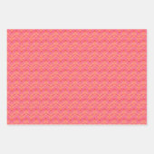 Daisy Damask Pattern - Rosa und Orange Geschenkpapier Set (Vorderseite 3)