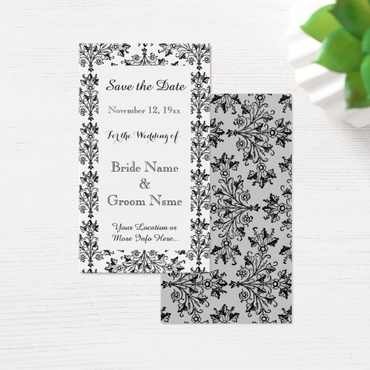 Daisy Damask Schwarz-weiße benutzerdefinierte Save (Schreibtisch)