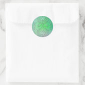 Daisy Damask, WATERCOLOR Runder Aufkleber (Tasche)