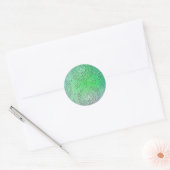 Daisy Damask, WATERCOLOR Runder Aufkleber (Umschlag)