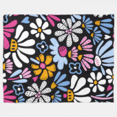 Daisy Dancing 60x80 Fleece Blanket (Vorderseite (Horizontal))
