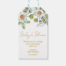 Daisy Dankeschön Baby Shower Geschenkanhänger