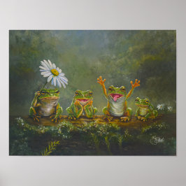 "Daisy Day" Hand Painted print Poster