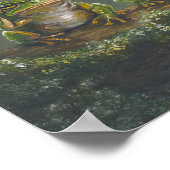 "Daisy Day" handgemalter Druck Poster (Ecke)