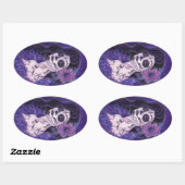 Daisy Day of the Dead Glamour Girl By Renee Ovaler Aufkleber (Blatt)