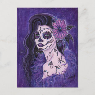 Daisy Day of the Dead Glamour Girl By Renee Postkarte