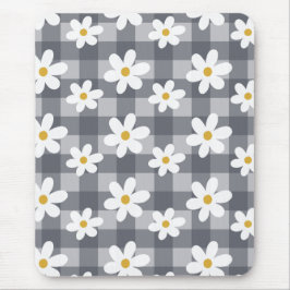 Daisy Days Mousepad - Black Gingham