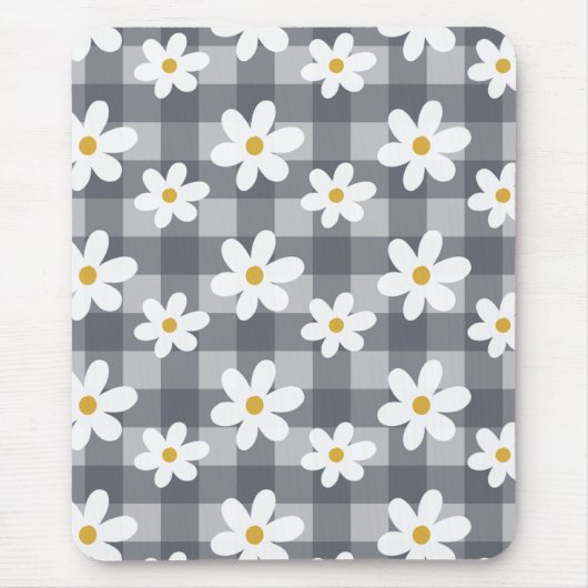 Daisy Days Mousepad - Black Gingham (Vorne)