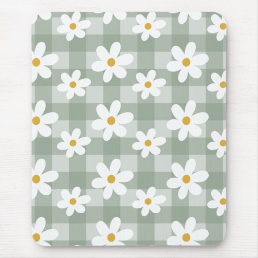 Daisy Days Mousepad - Green Gingham (Vorne)