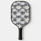 Daisy Days Pickelball Paddle - Black Gingham (Rückseite)