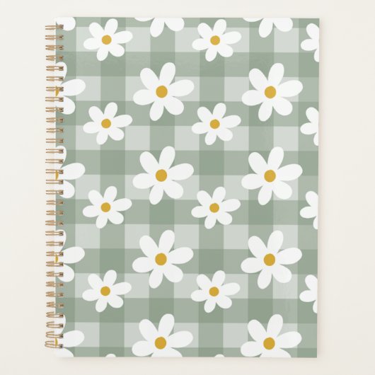 Daisy Days Planner - Green Gingham Planer (Vorderseite)