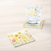 Daisy Daze Rechteckiger Pappuntersetzer (Vor Ort)