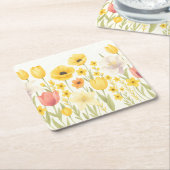 Daisy Daze Rechteckiger Pappuntersetzer (angewinkelt)