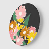Daisy Delight Große Wanduhr (Winkel)