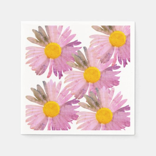Daisy Delight Napkins - Krawatte-Dye Inspiriert, 5 Serviette (Vorderseite)
