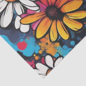 Daisy Delight Pop Art Blossoms decoupage Seidenpapier (Detail)