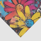 Daisy Delight Pop Art Blossoms decoupage Seidenpapier (Detail)