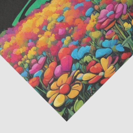 Daisy Delight Pop Art Blossoms decoupage Seidenpapier (Detail)