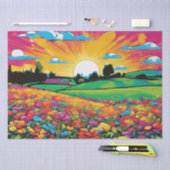 Daisy Delight Pop Art Blossoms decoupage Seidenpapier (Handwerk)