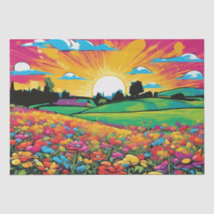 Daisy Delight Pop Art Blossoms decoupage Seidenpapier