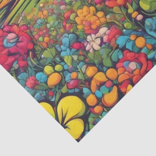 Daisy Delight Pop Art Blossoms decoupage Seidenpapier (Detail)