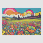 Daisy Delight Pop Art Blossoms decoupage Seidenpapier (Vorderseite)