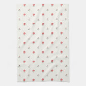 Daisy Delight Red Green Geschirrtuch (Vertikal)