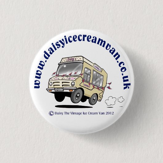 Daisy Der Vintage-Eiswagen-Abzeichen Button (Vorderseite)