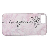 Daisy-Design auf rosa Marmor inspiriert Case-Mate iPhone Hülle (Rückseite (Horizontal))