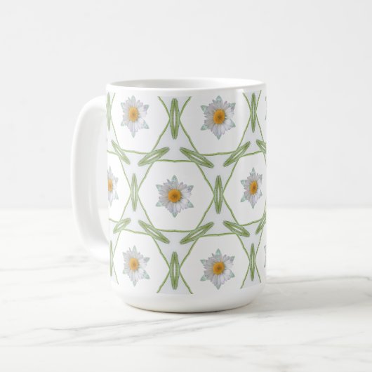 Daisy Design - Geometric Daisy Design Cup Kaffeetasse (Vorderseite Links)