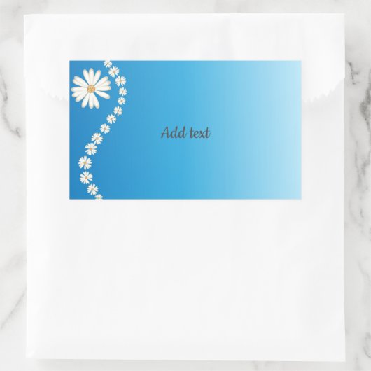 Daisy Design Template Rechteckaufkleber Rechteckiger Aufkleber (Tasche)