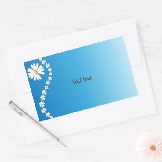 Daisy Design Template Rechteckaufkleber Rechteckiger Aufkleber (Umschlag)