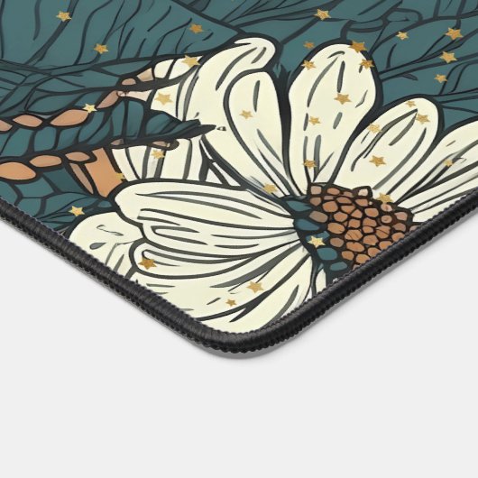 Daisy Desk Mat in Herbstfarben Schreibtischunterlage (Ecke)