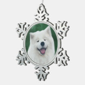 Daisy die samoyed schneeflocken Zinn-Ornament (Rechts)