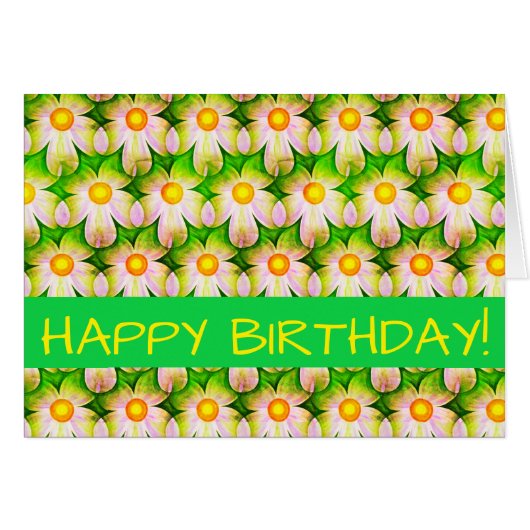 Daisy Digital Print, Blumenkarte (Vorderseite (Horizontal))
