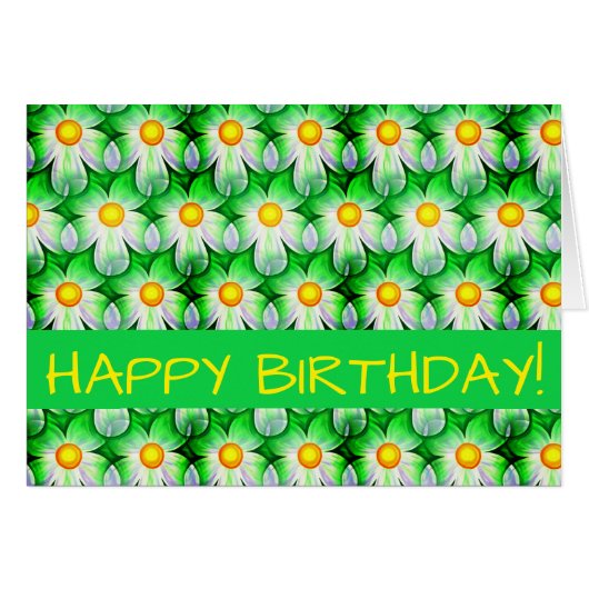 Daisy Digital Print, Blumenkarte (Vorderseite (Horizontal))