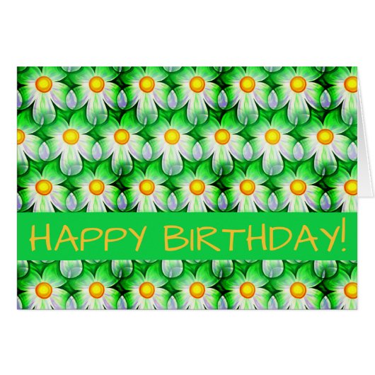 Daisy Digital Print, Blumenkarte (Vorderseite (Horizontal))