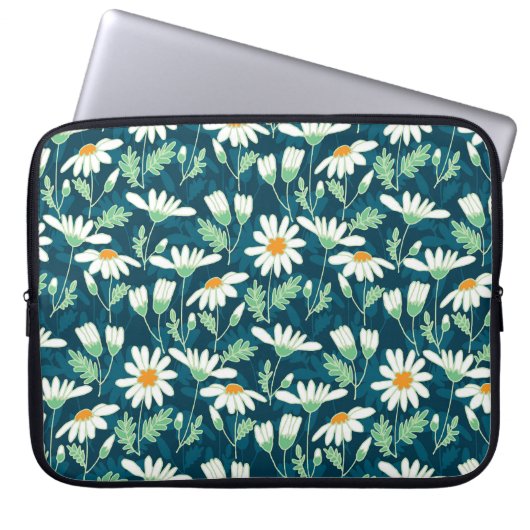 Daisy Ditsy Chamomile Romantische Print Laptopschutzhülle (Vorderseite)