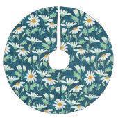 Daisy Ditsy Chamomile Romantische Print Polyester Weihnachtsbaumdecke (Vorderseite)