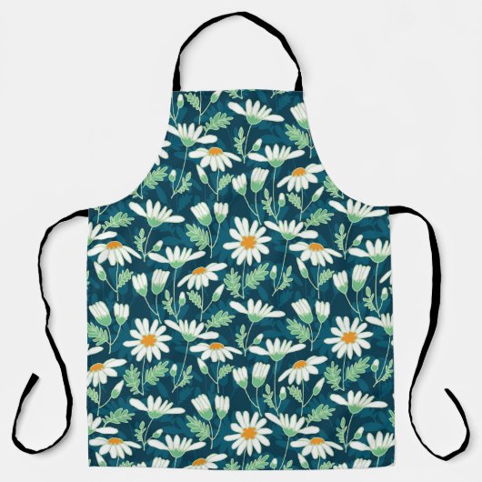 Daisy Ditsy Chamomile Romantische Print Schürze (Vorderseite)