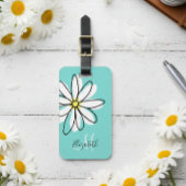 Daisy Doodle Blume Personalisiert Monogramm Luggag Gepäckanhänger