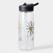 Daisy Doodle Blume Personalisiert Monogramm Trinkflasche (Links)