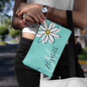 Daisy Doodle Blume Personalisiert Monogramm Zubehörtasche