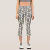 Daisy Doodle in Tinte und Wasserfarbe Capri Leggings (Vorderseite)