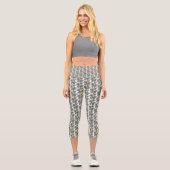 Daisy Doodle in Tinte und Wasserfarbe Capri Leggings (Vorderseite)