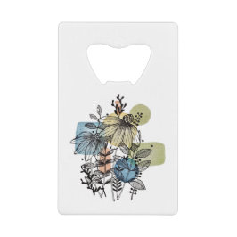 Daisy Doodle in Tinte und Wasserfarbe Geldbeutel Flaschenöffner